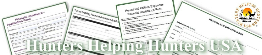 How Hunters Helping Hunters USA (HHH-USA) gives financial assistance to those hunters or hunter's families in a time of need